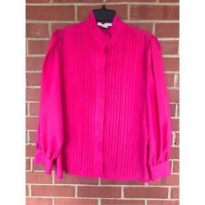 Vintage BarbieCore pink blouse